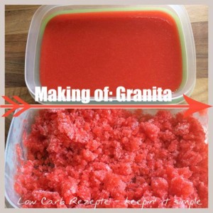 Erdbeer-Limetten-Granita making of