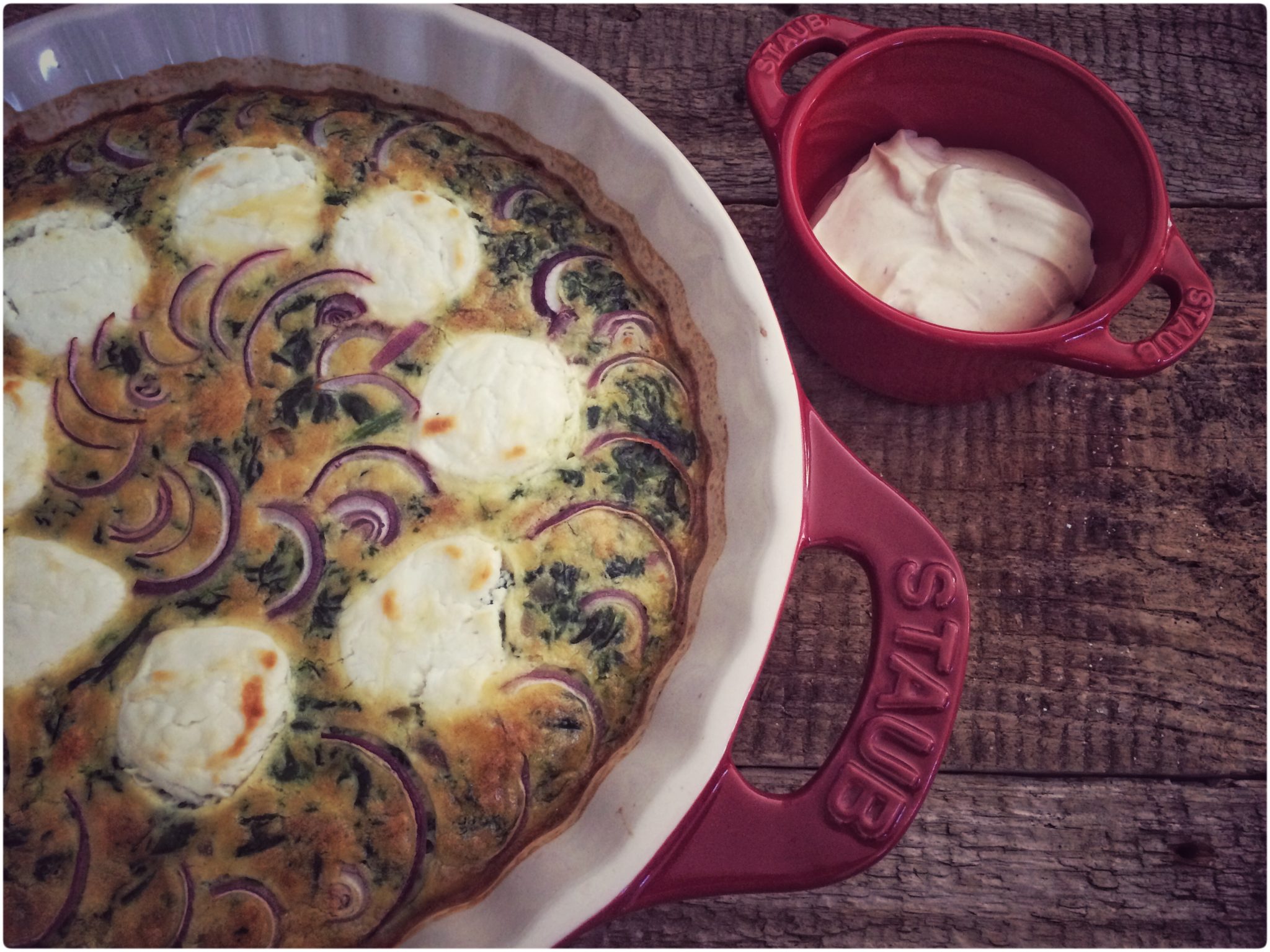Spinat-Tarte mit scharfen Gambas - Holla die Kochfee