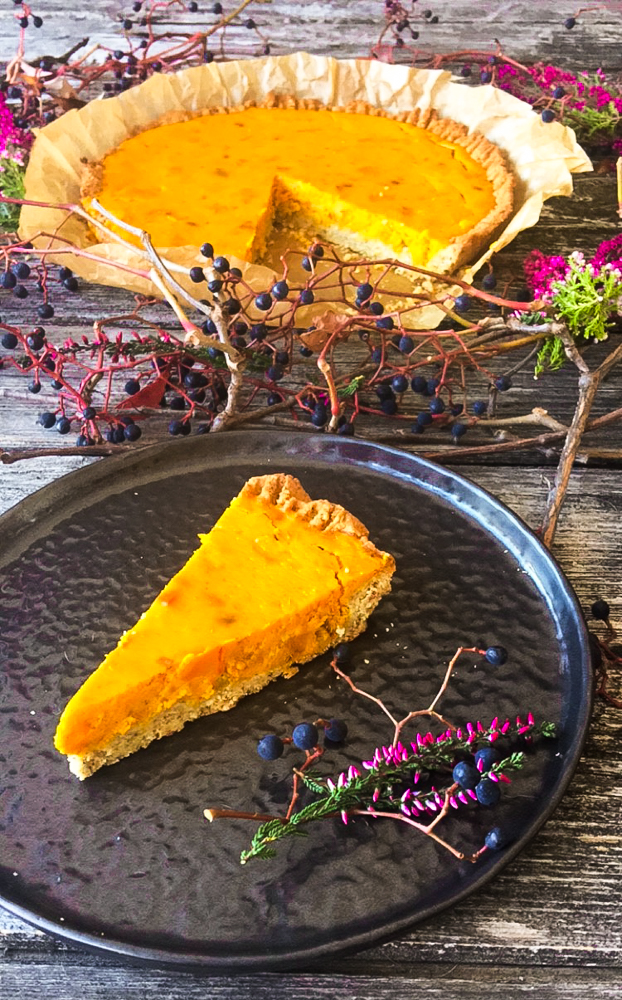 Kürbis-Pie (Pumpkin-Pie) Low Carb: herzhafter Mürbeteig, samtige ...