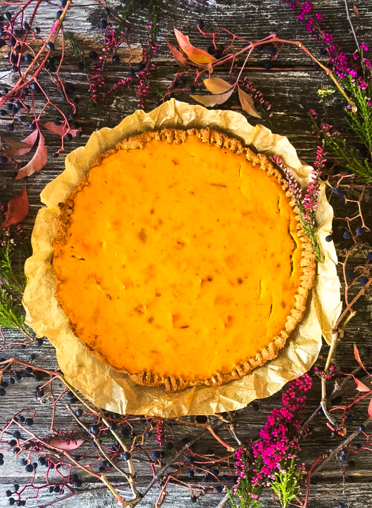 Kürbis-Pie (Pumpkin-Pie) Low Carb: herzhafter Mürbeteig, samtige ...