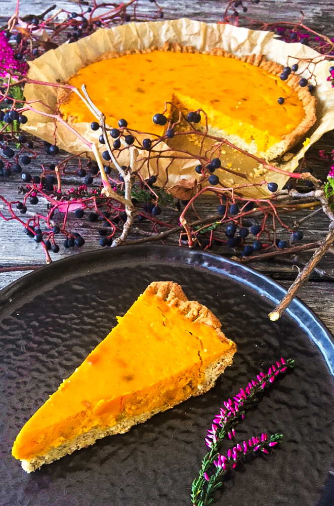 Kürbis-Pie (Pumpkin-Pie) Low Carb: herzhafter Mürbeteig, samtige ...