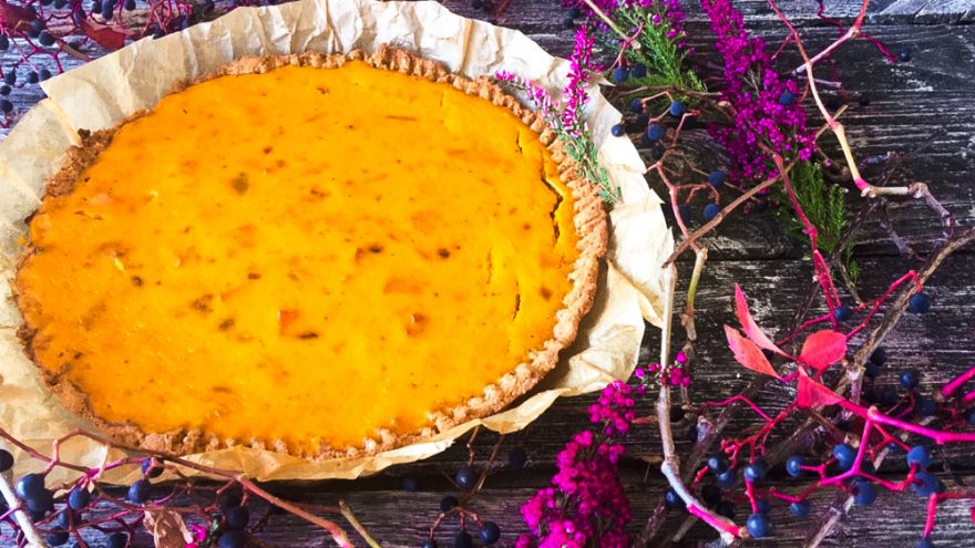 Kürbis-Pie (Pumpkin-Pie) Low Carb: herzhafter Mürbeteig, samtige ...