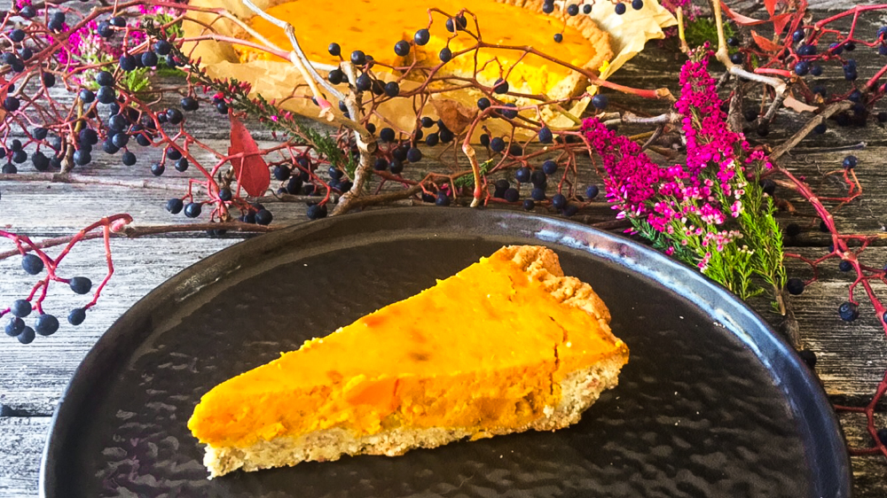 Kürbis-Pie (Pumpkin-Pie) Low Carb: herzhafter Mürbeteig, samtige ...