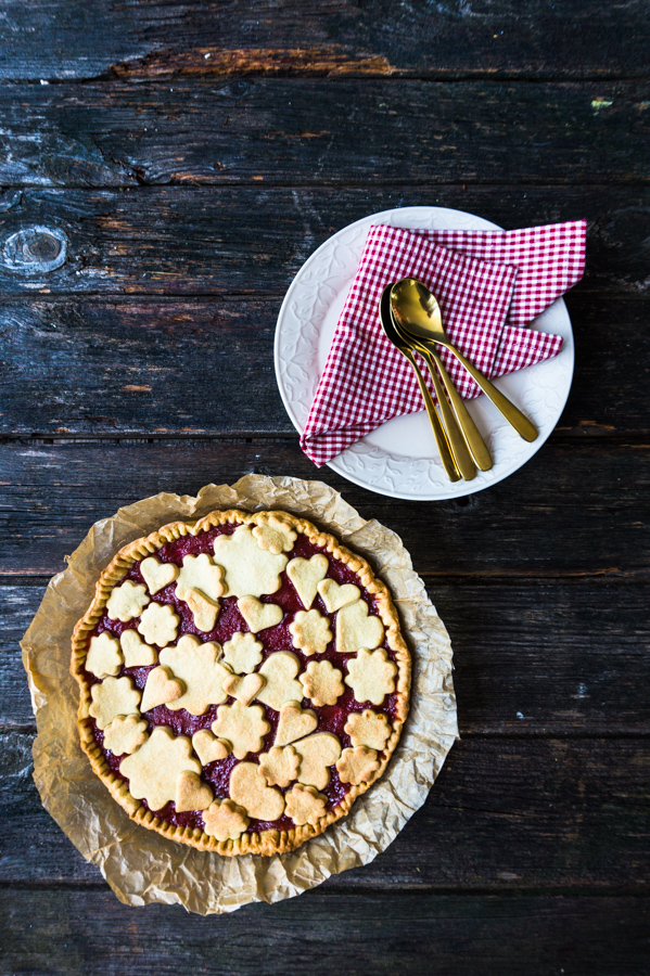 Tarte mit Erdbeer und Rhabarber 