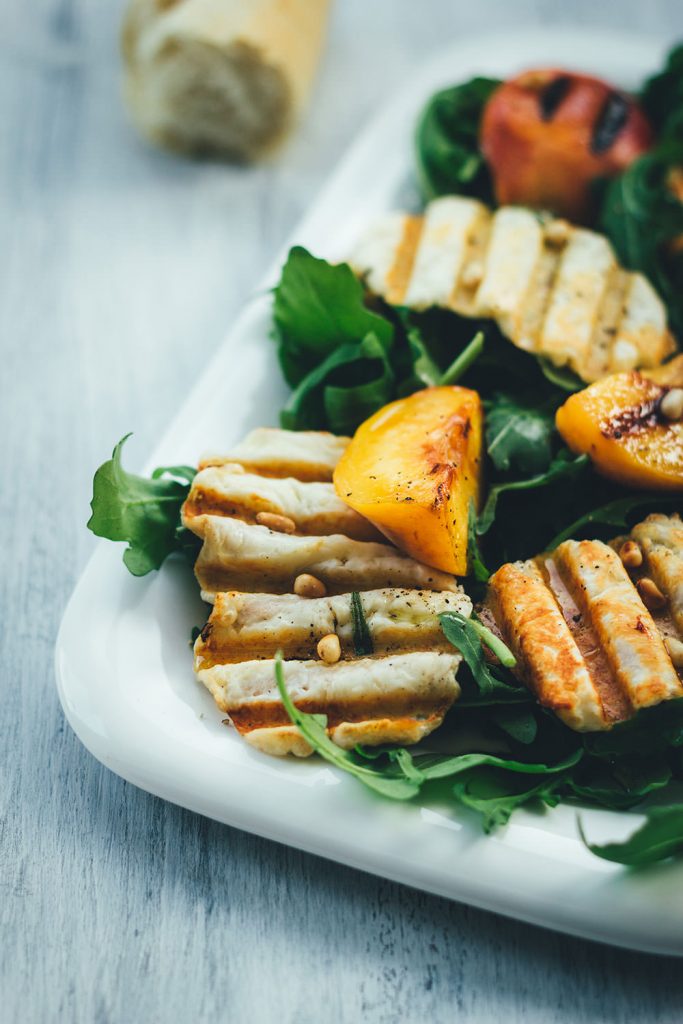 Salat mit Halloumi