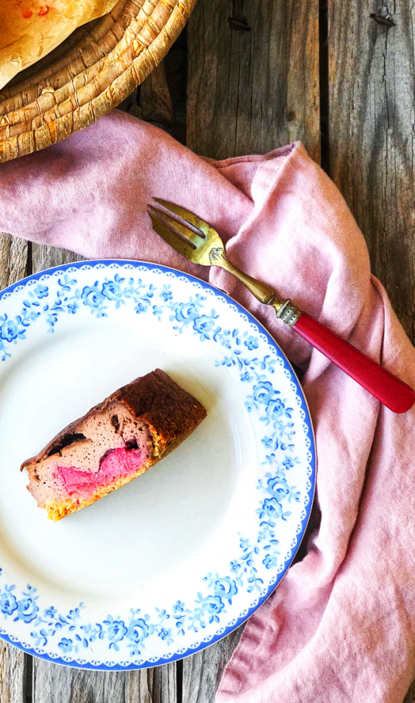 Schoko Cheesecake aufgeschnitten