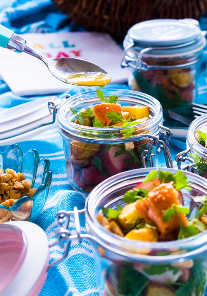Gottfried Friedrichs Stremel Lachs Salat im Glas mit Dressing