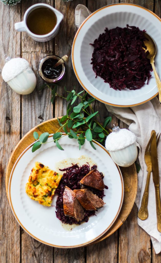 Gänsebrust stressfrei zubereiten mit Rotkohl und