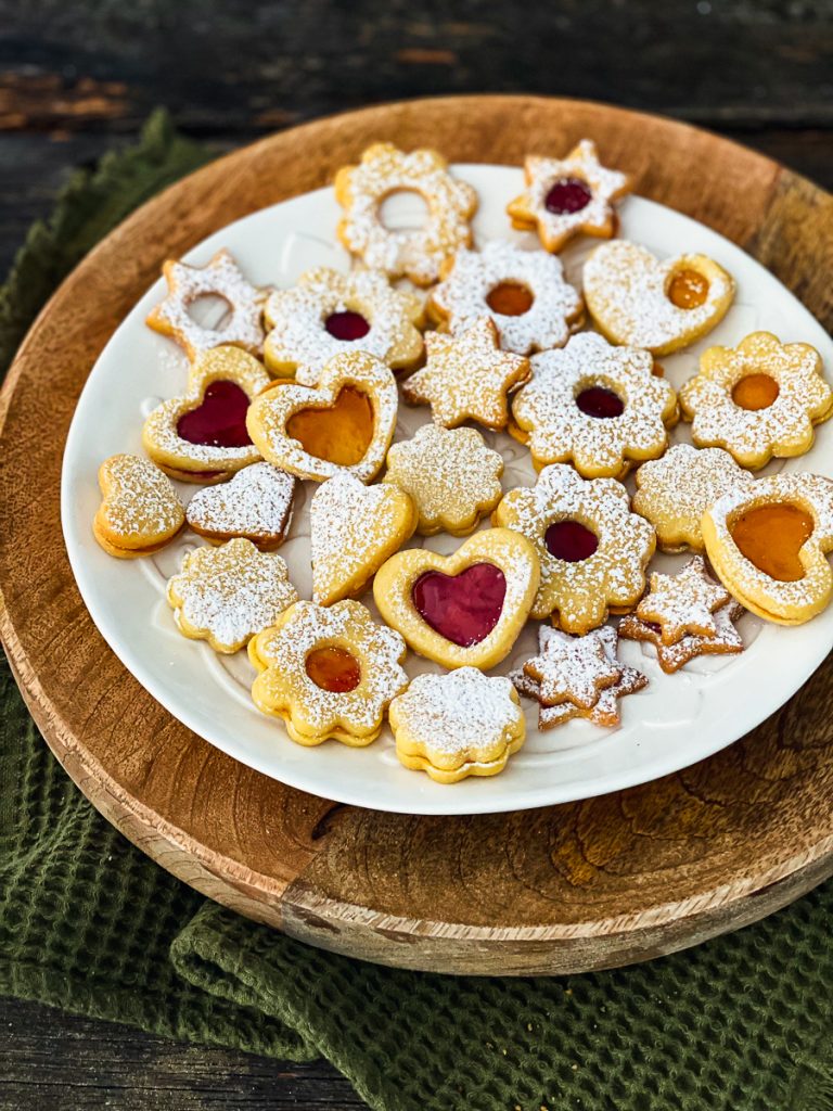 Feine Spitzbuben (Linzer) mit Dinkelmehl