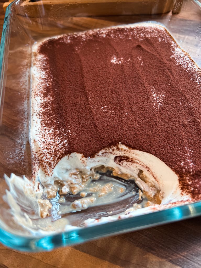 Nahaufnahme Tiramisu Oats.
