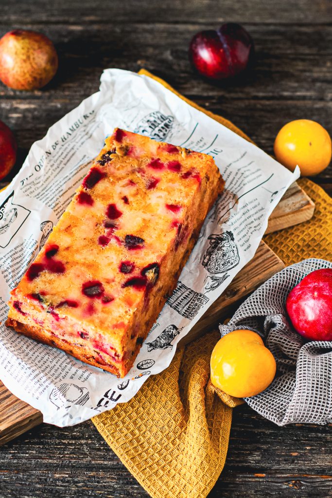 Pflaumenkuchen gebacken Unterseite