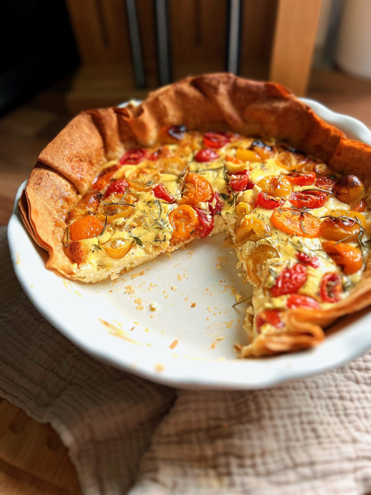 Einfache schnelle Tomaten-Quiche - Holla die Kochfee