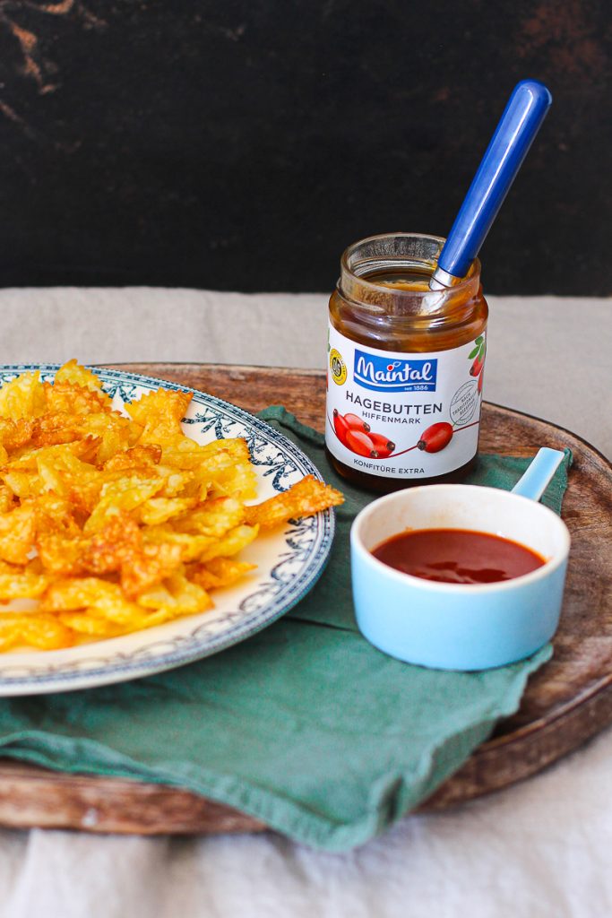 Fettarme Airfryer Parmesan Pasta Chips