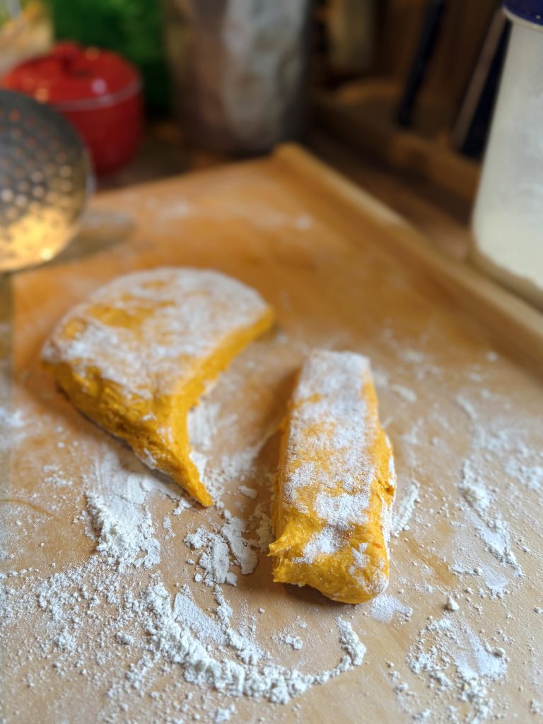 Kürbis Gnocchi Teig