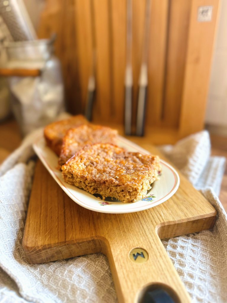 Fettarme Apfel-Zimt-Schnitten ohne Mehl - Holla die Kochfee