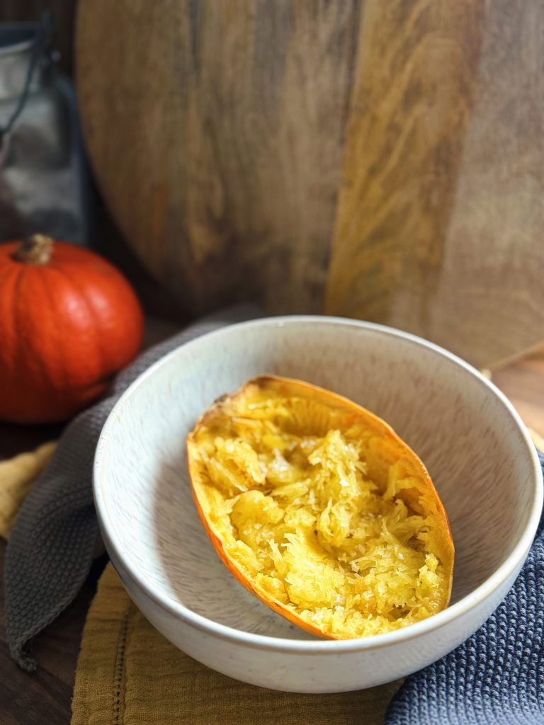 Spaghettikürbis gebacken