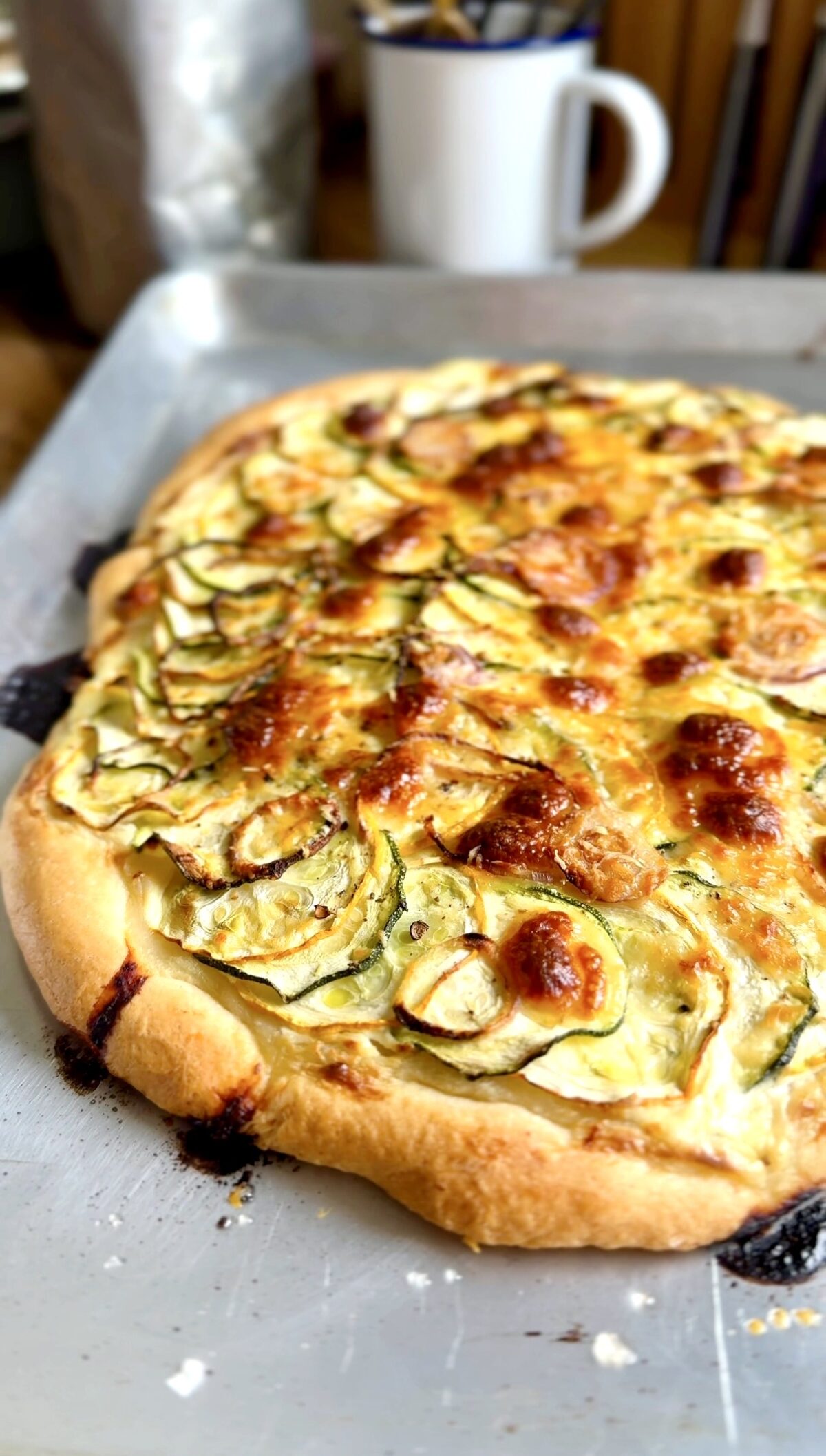 Einfacher Zucchini Fladen